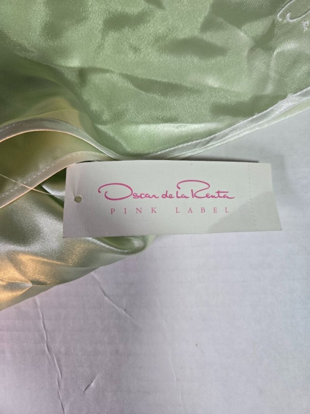 Oscar De La Renta "Silk Feel" Robe Mint Green
